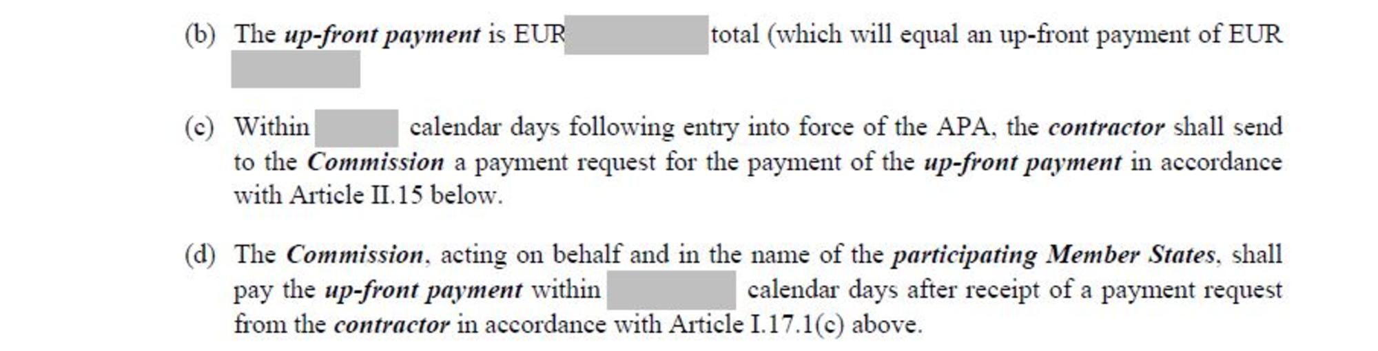 Precio 2 contrato vacuna